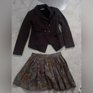 Pleated Floral skirt that would look super cute with tights and ankle boots